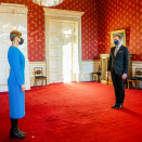 20. november: Kronprins Haakon tar imot Estlands president Kersti Kaljulaid i audiens på Slottet. Foto: Sven Gj. Gjeruldsen, Det kongelige hoff